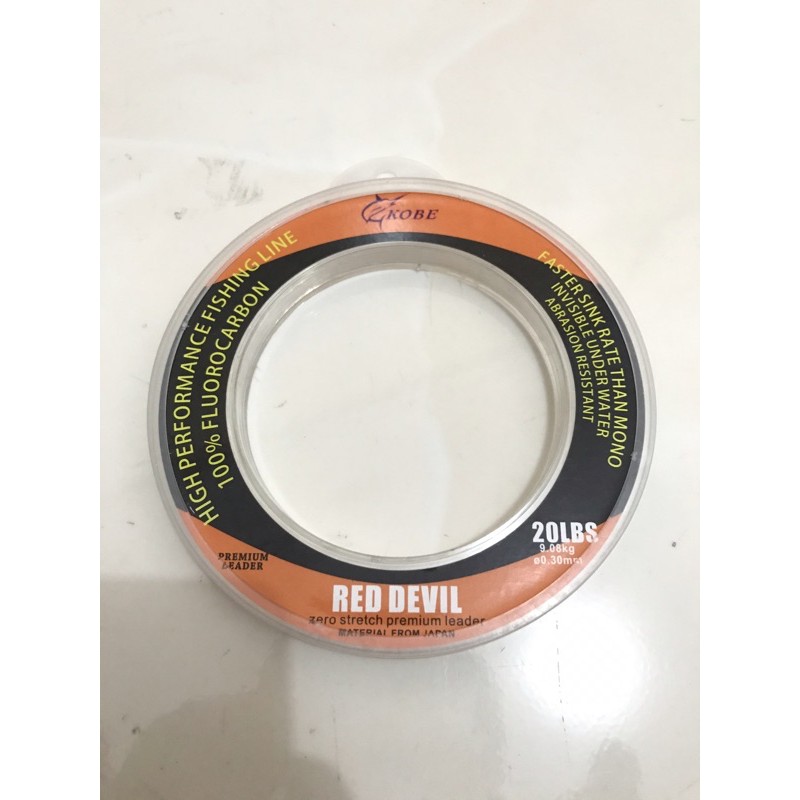 shock leader kobe red devil fluorocarbon 50m