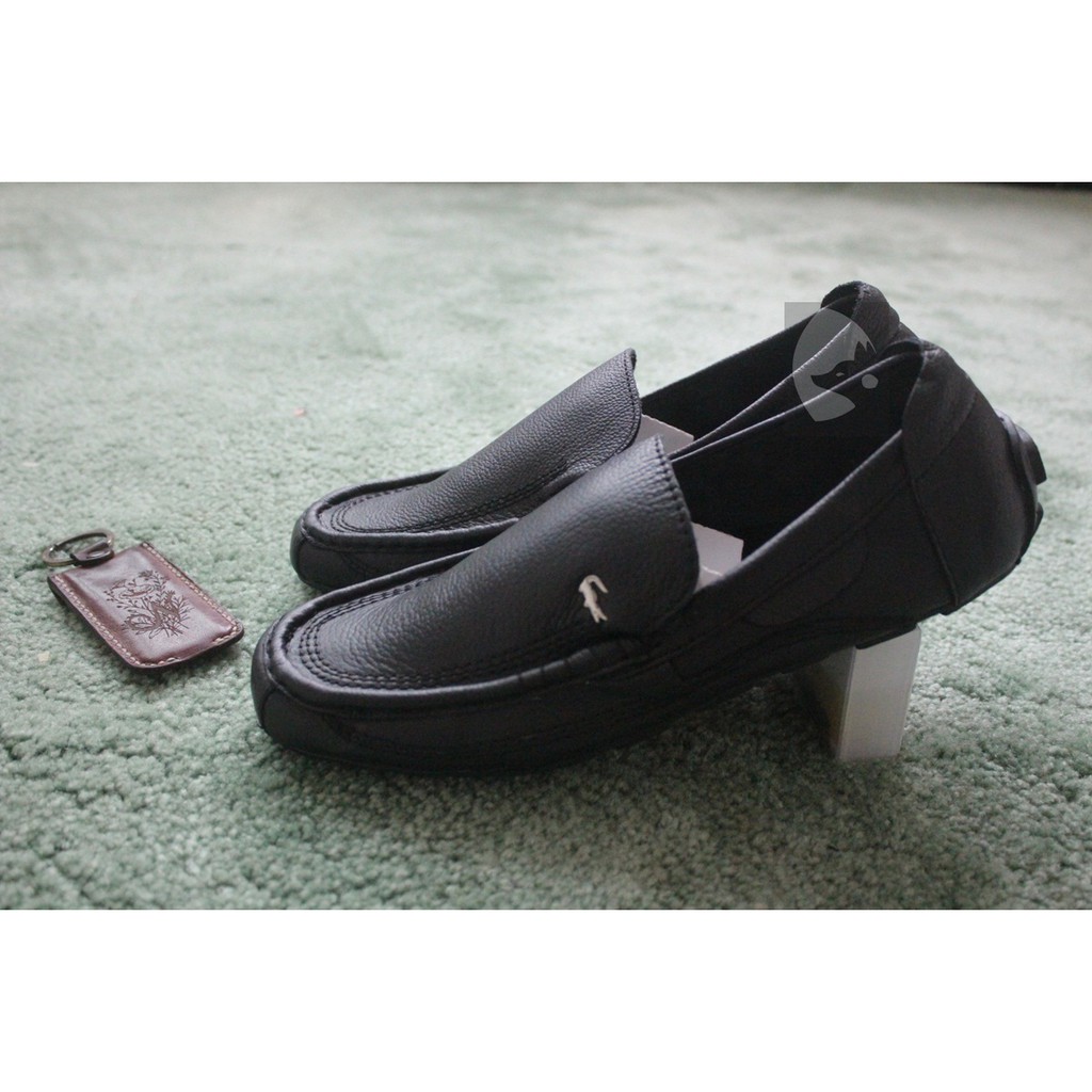 KICK TONE 01 BLACK SLIP ON PRIA KASUAL BS157 BS158 BS159 BS160 BS161 BS16 Slip On Pria Hitam