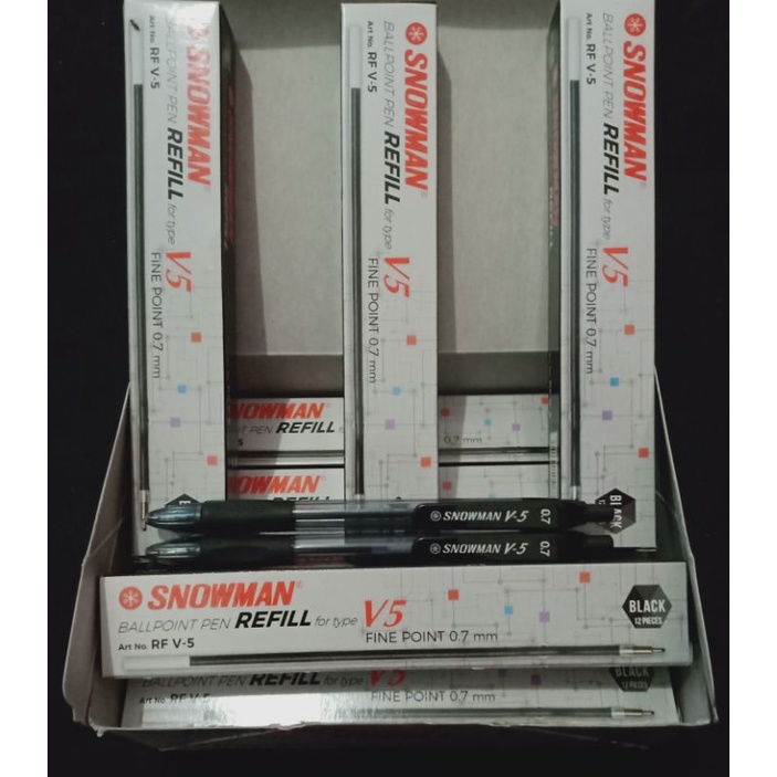 

Snowman pen Refill 0.7mm RF V-5 Hitam