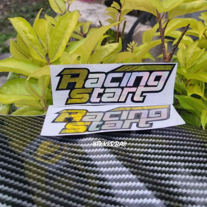 stiker cutting racing start sticker motor dan helm murah