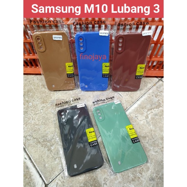 Softcase Samsung M10 Lubang 3 Silikon Casing Selicon Case Macaron Pelindung Pro Camera