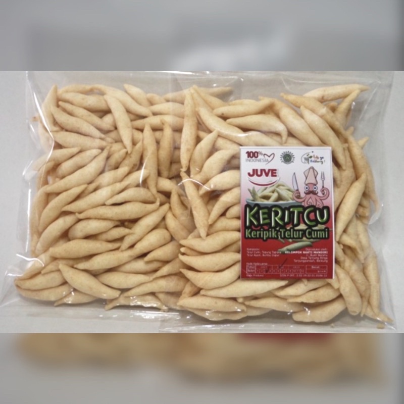 

Keripik Telur Cumi (Keritcu) / Telor Gabus / Telur Gabus khas Bangka Belitung. halal. Kerupuk ikan bangka belitung. Oleh-oleh legendaris. Kerupuk getas udang. kerupuk cumi. keripik. makanan ringan. krupuk renyah. tanpa pengawet. cemilan keluarga