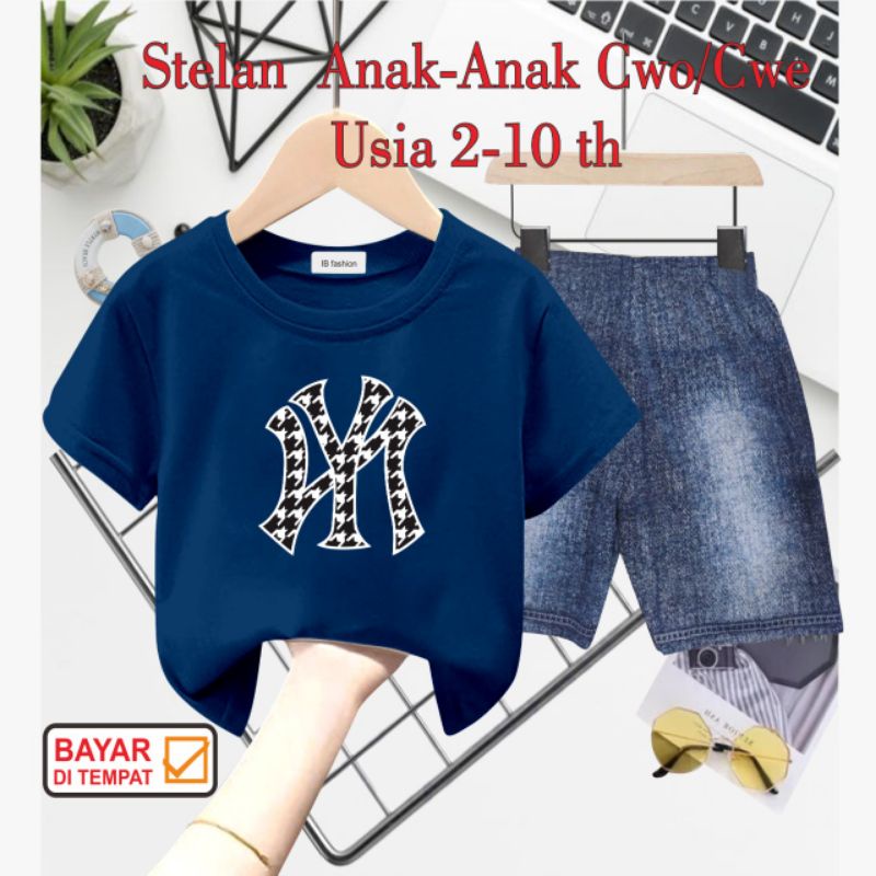 ((IB))SETELAN ANAK2 UNISEX SEMI JEANS/MY DIGITAL SABLON