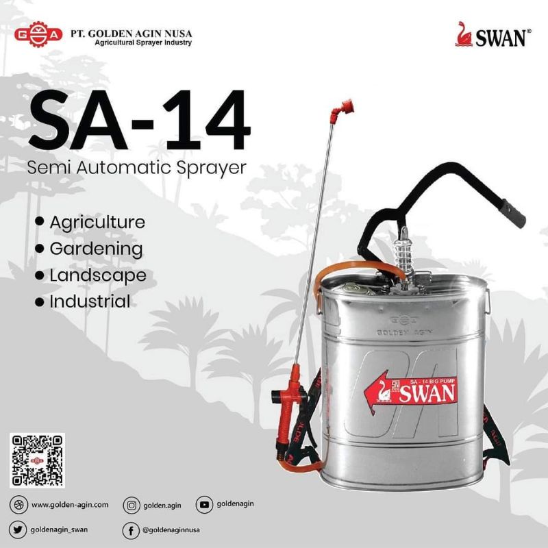 SPRAYER MANUAL SWAN SA14 / SPRAYER MANUAL SWAN MURAH / SPRAYER SWAN 14 LITER / TANGKI SWAN MANUAL / 