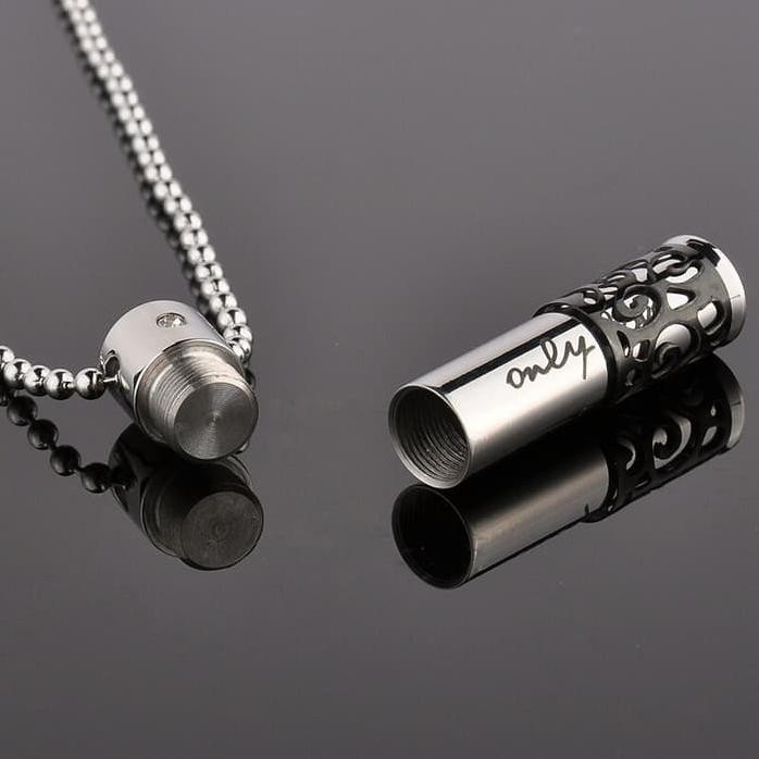 KALUNG BOTOL PARFUM TABUNG HITAM TITANIUM UNIK KEREN HARGA MURAH KECE ~BERKUALITAS~