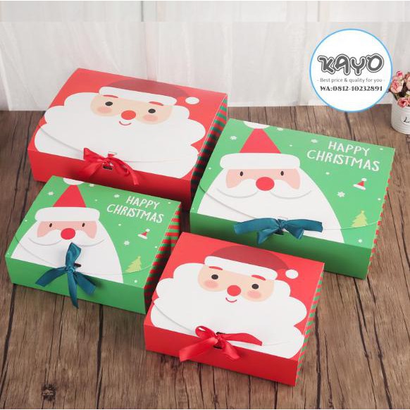 

KOTAK SOUVENIR TEMA NATAL, KOTAK BOX KADO MOTIF NATAL SANTA RUDOLF