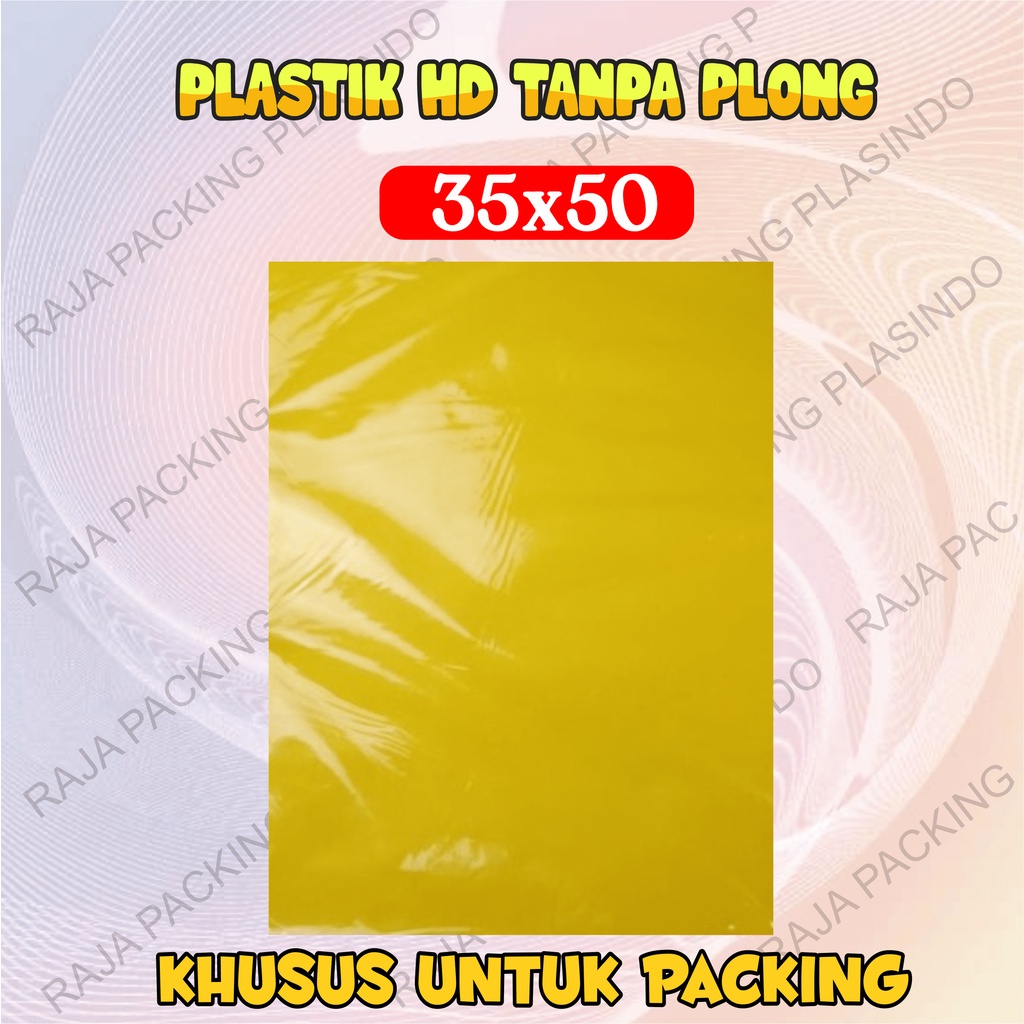 &lt;isi 50pcs&gt; PLASTIK OLSHOP HD TANPA PLONG UK 35X50 TEBAL 0,45 Plastik Packing Jaket Hoodie Tebal