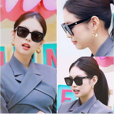 Kacamata Korean Style Fashion Women Retro Sunglasses Jennie Blackpink Style High Quality Material Indoberkah88