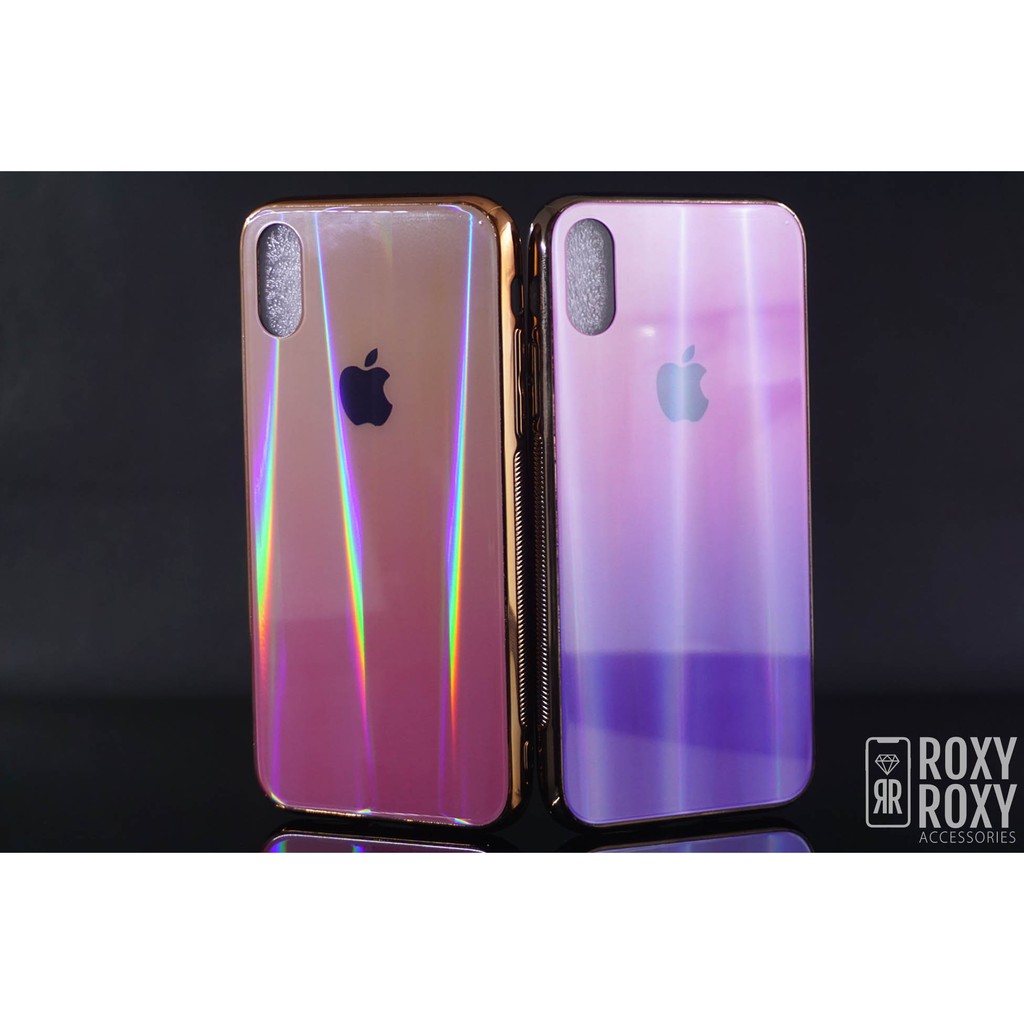 Case Glass Aurora Oppo F11 Pro - A3S - F1S - A7/A5S - Reno size 6.4