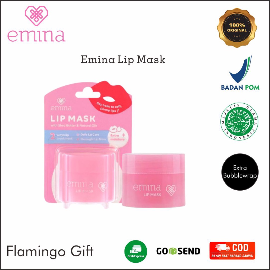 BPOM Emina Lip Mask 9 g - Perawatan Bibir