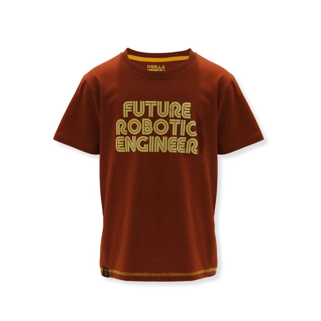 Osella Baju  Anak  Laki  Laki  Tshirt Print Brown Shopee  