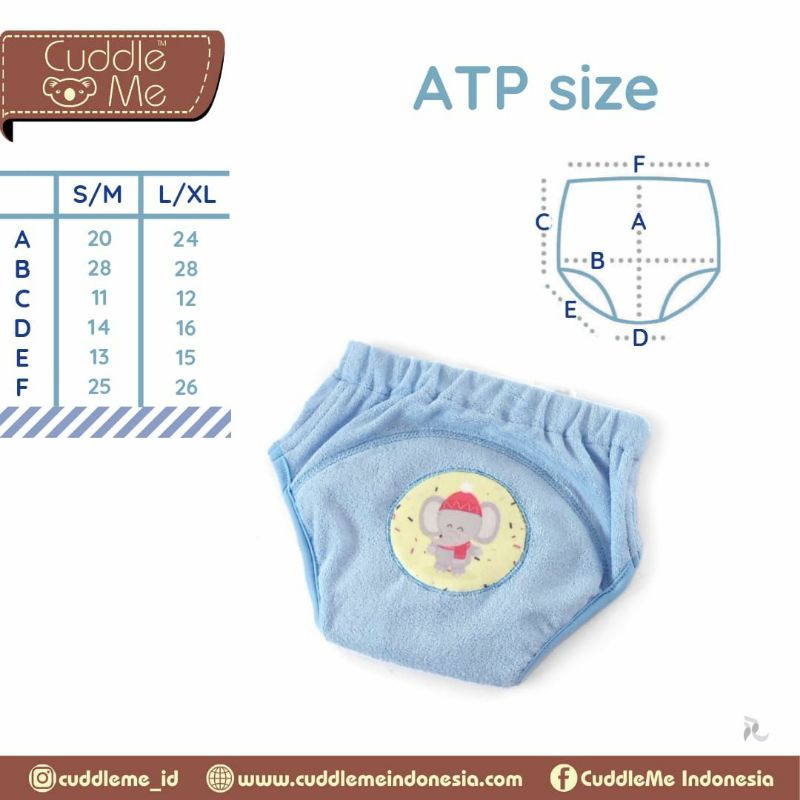 (PROMO) Paket Hemat Drypad + Training Pant CuddleMe | Perlak set ATP adjustable training pant