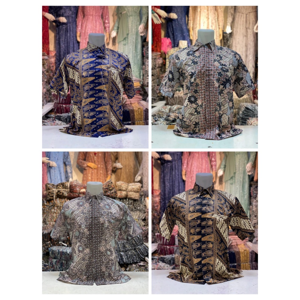 atasan kemeja batik lengan pendek + fashion kemeja pria