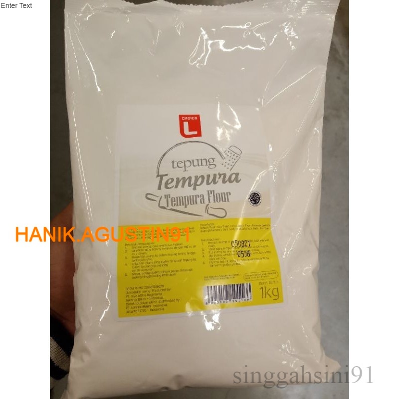 

Choice L TEPUNG TEMPURA/TEMPURA FLAVOUR BUMBU DAPUR 1KG