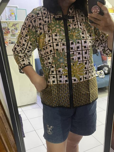 Atasan Batik Wanita Dolby Dolbi Dobby Doby Tenun Sutra Tulis Halus Katun Atbm Baron ,sarombit