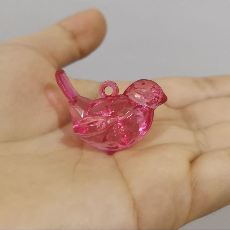 Batu Liontin Charm Karakter Burung Kristal Crystal Acrilic Acrylic Hiasan Aksesoris Kalung Gelang An