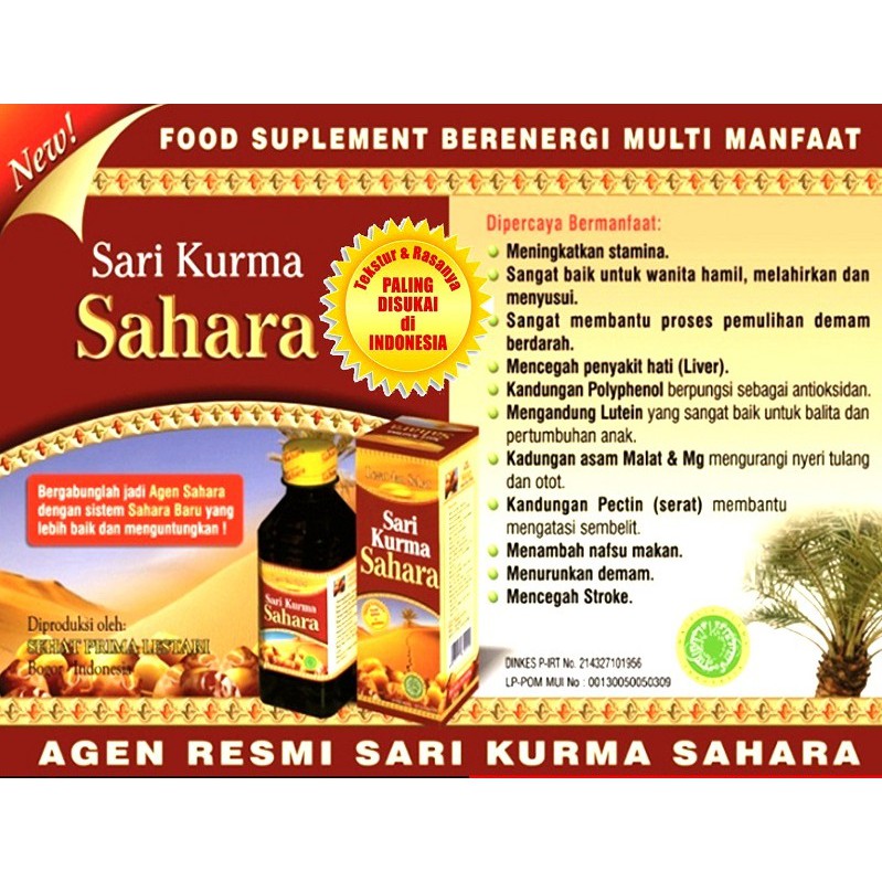 Sari Kurma Sahara Sarikurma Best Seller Indonesia