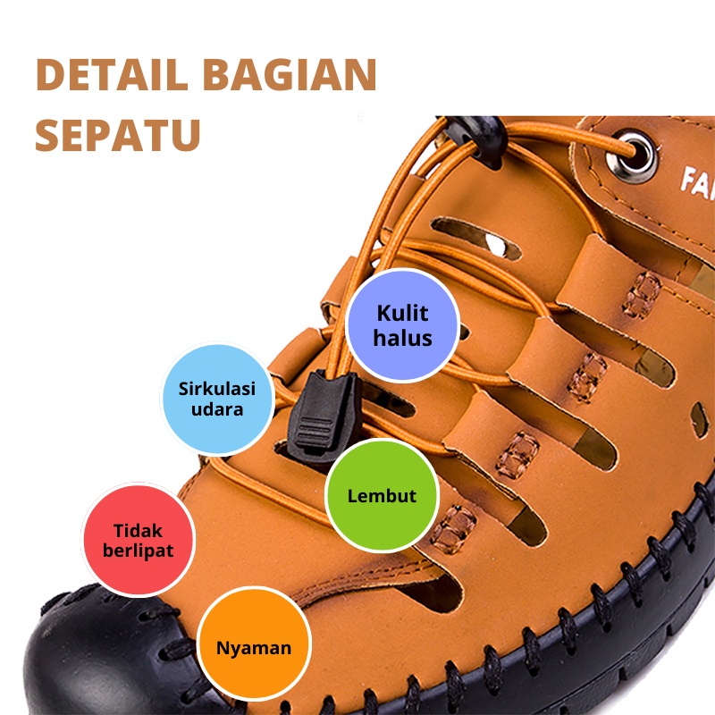 Mainland Sepatu Pria Kulit PU Sepatu Santai Casual MC417