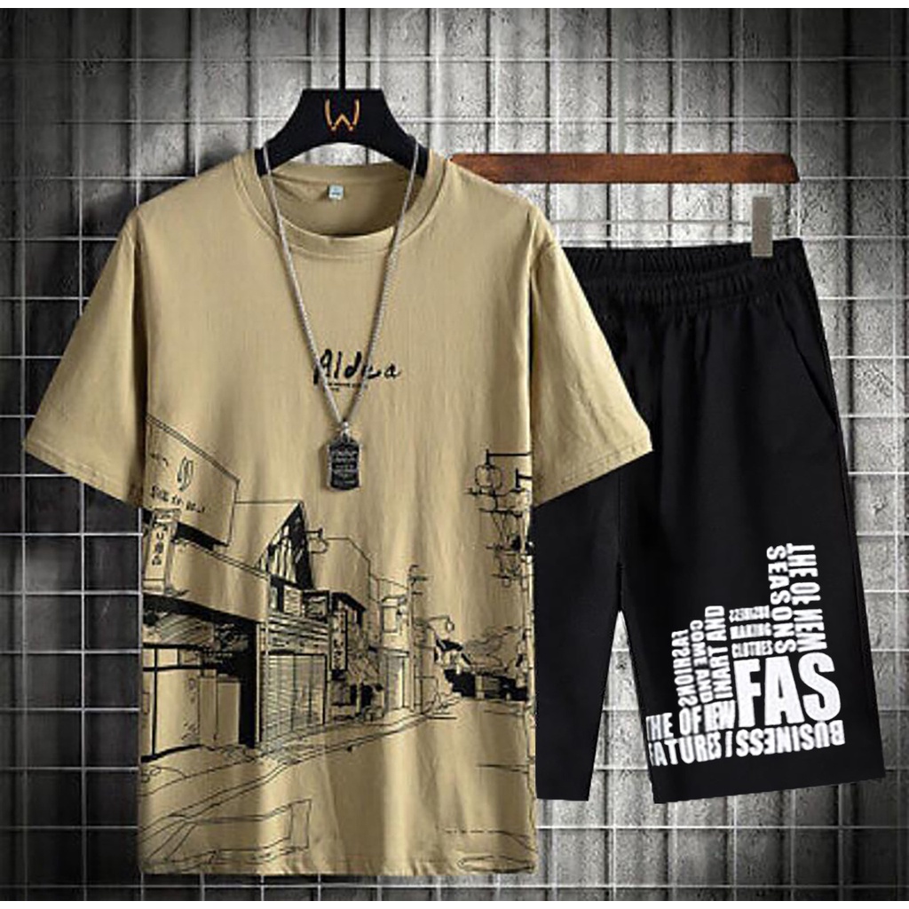 COD/ARPIOSSHOP - STELAN IDEAL - SETELAN PRIA SATU SET ( KAOS + CELPEN )