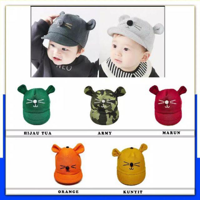 Topi Anak Bayi Baseball Kucing Topi Bayi Lucu Karakter Kucing Baby Hat