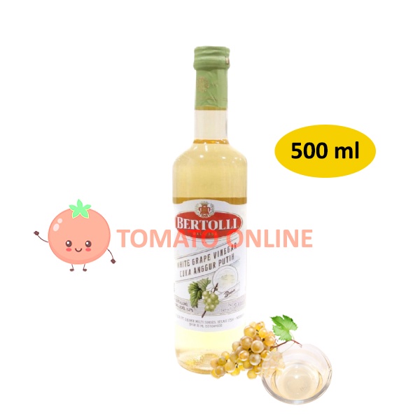 Bertolli / WHITE Wine Vinegar Cuka Putih Rasa Anggur / 500ml 500 ml