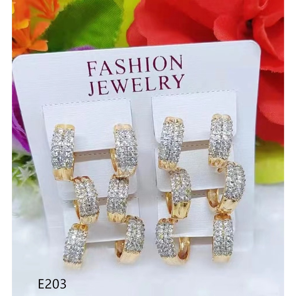 Anting Xuping Mata Full Lapis Emas Perhiasan Fashion E203,24