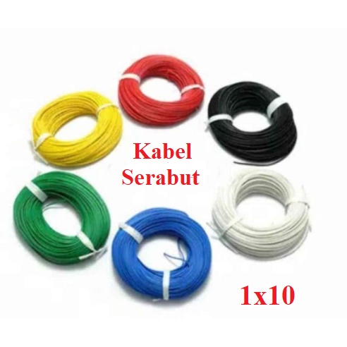 Kabel Listrik Serabut 1x10 Ecer murah