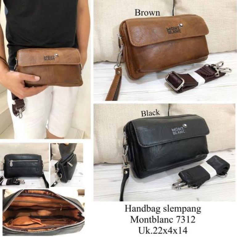 PMR.758– Tas pria clutch/slempang montblanc 2in1 import premium