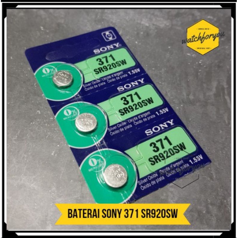 Baterai Jam Tangan Original Sony 371 SR920SW SR920 Batre Jam Tangan Watch Renata