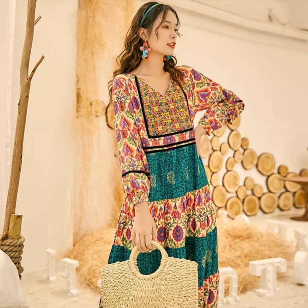 TERLARIS Dress 15660 KAZAKH MAXI GROSIR MURAH Pakaian FASHION IMPORTIR GAMIS Wnita Baju Import