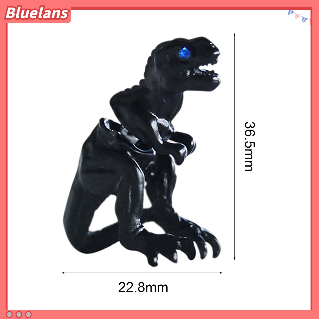 Anting Stud Bentuk Hewan Dinosaurus 3D Bahan Alloy Gaya Punk Untuk Pesta
