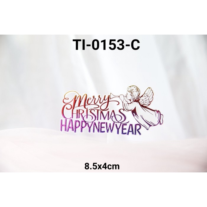 

KUE-PENGHIAS-ALAT- TI-0153-C CAKE TOPPER TULISAN NATAL MERRY CHRISTMAS BIDADARI RAINBOW -ALAT-