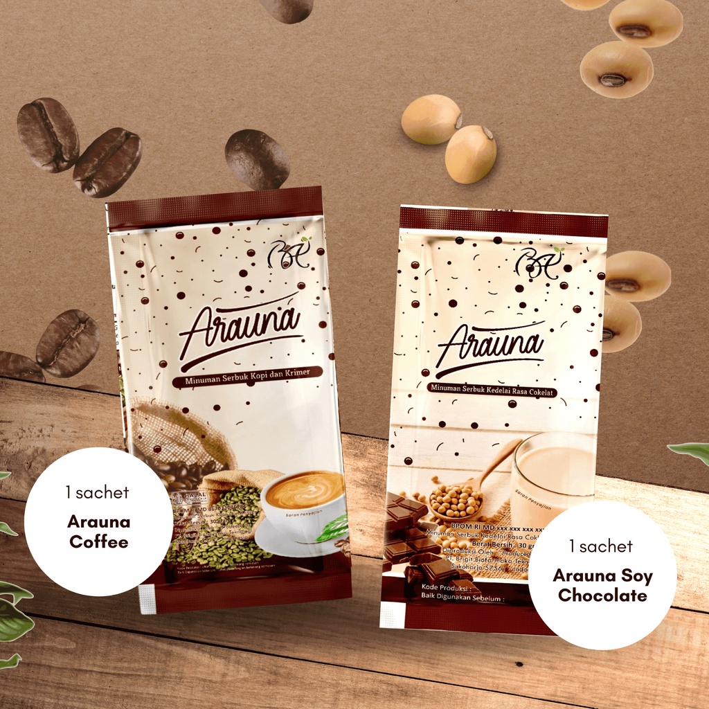 

1 Sachet Soy Chocolate Arauna & Arauna Coffe