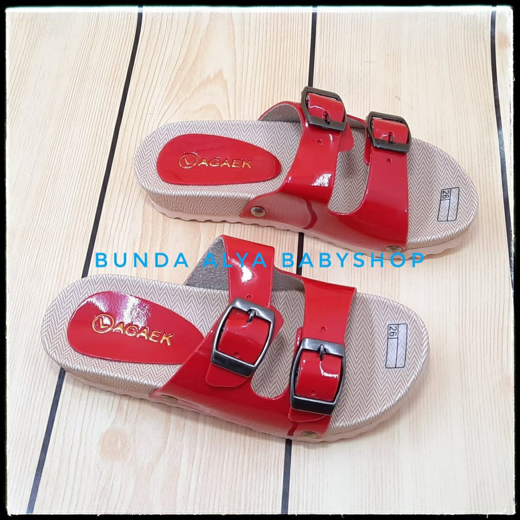 Sandal Anak Perempuan Usia 4 5 6 7 Tahun Size 26 - 35 Alas Karet - Sendal Anak Cewek Tali MERAH