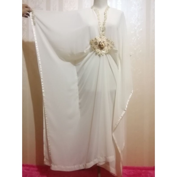 Preloved PL Kaftan Ceruty Krem Payet