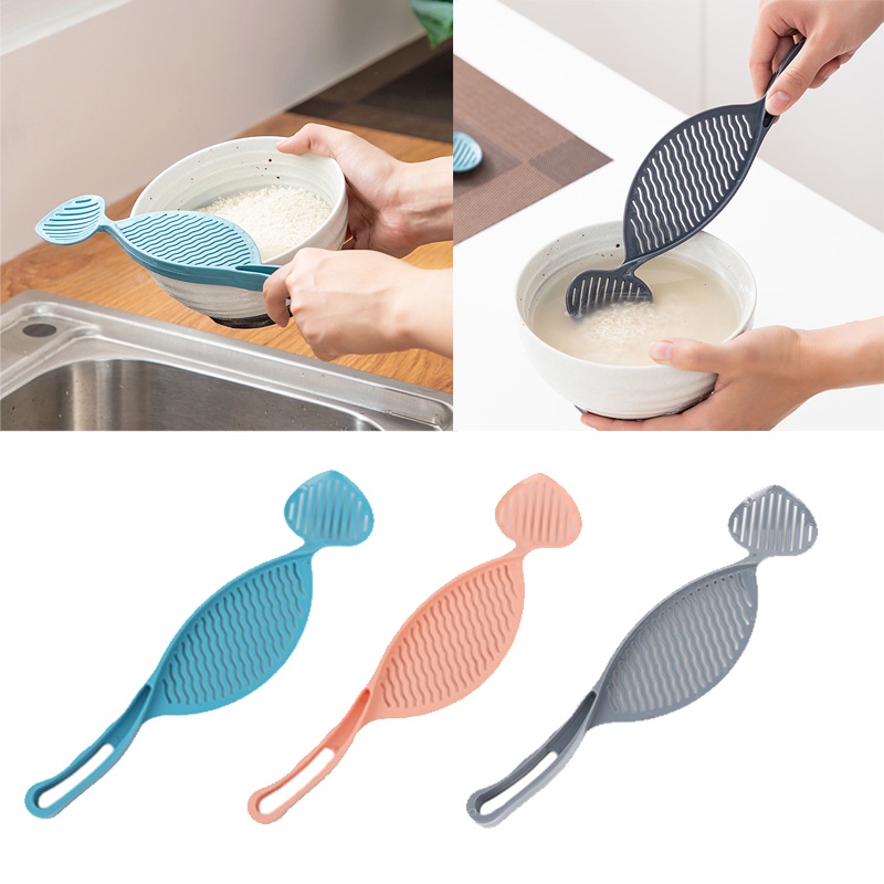 Creative Draining Rice Cleaner / Hollow Vegetable Fruit Strainer Baffle