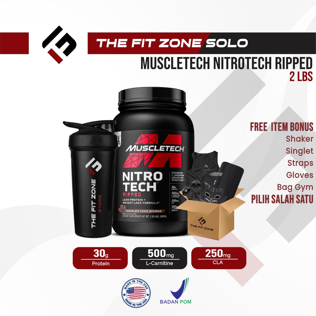 Muscletech Nitrotech Ripped 2 Lbs Nitro Tech Ripped Whey+Fat loss