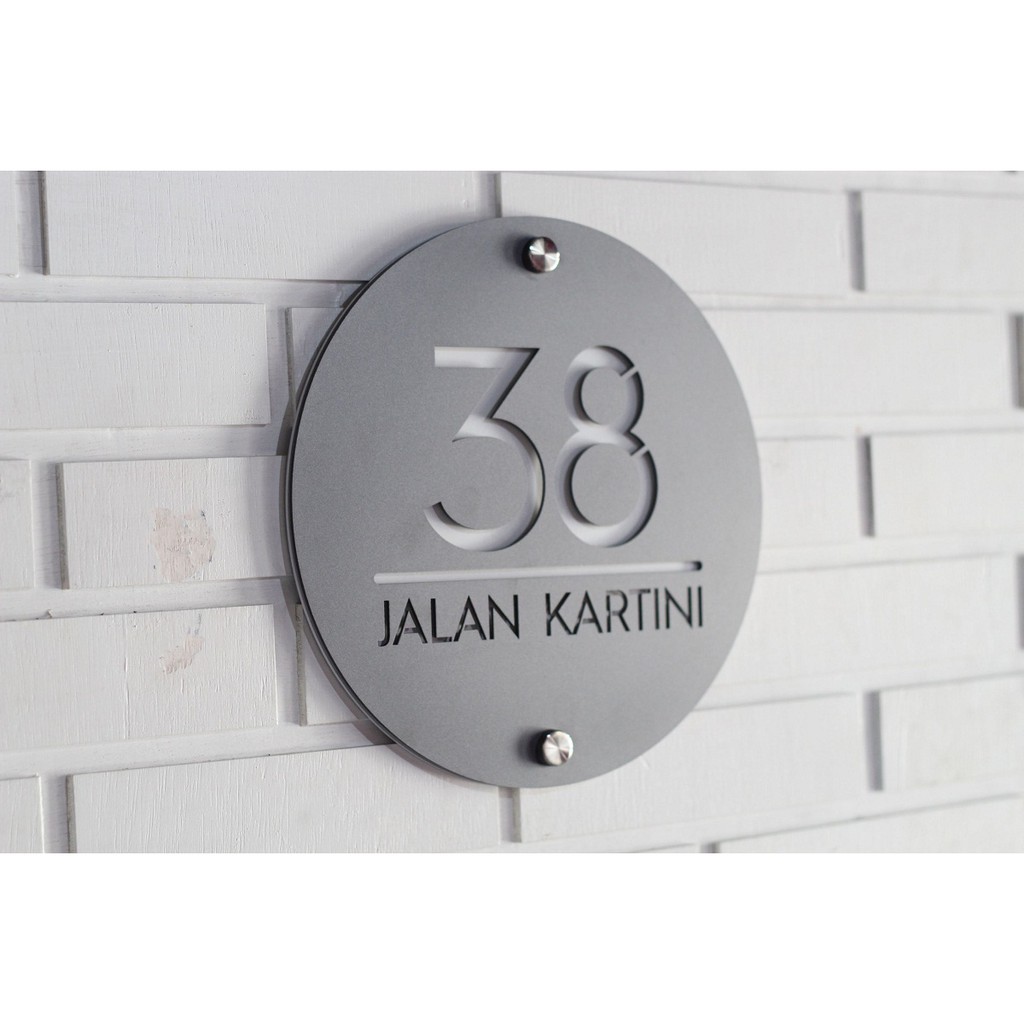Nomor Rumah Minimalis Akrilik Acrilyc Exclusive 2 Layer