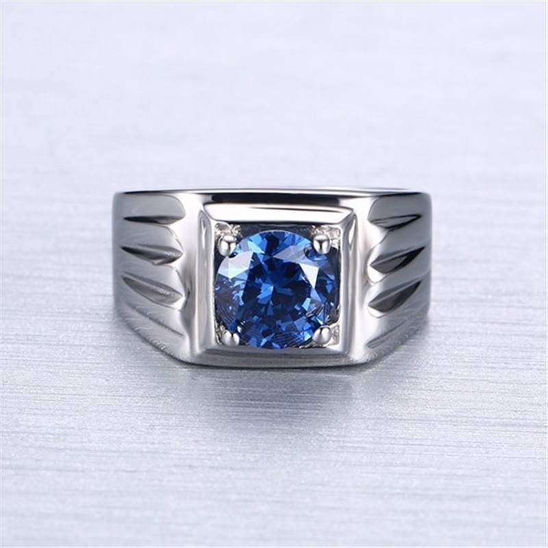 Men's Fashion Zircon Engagement Ring Jewelry Accessories