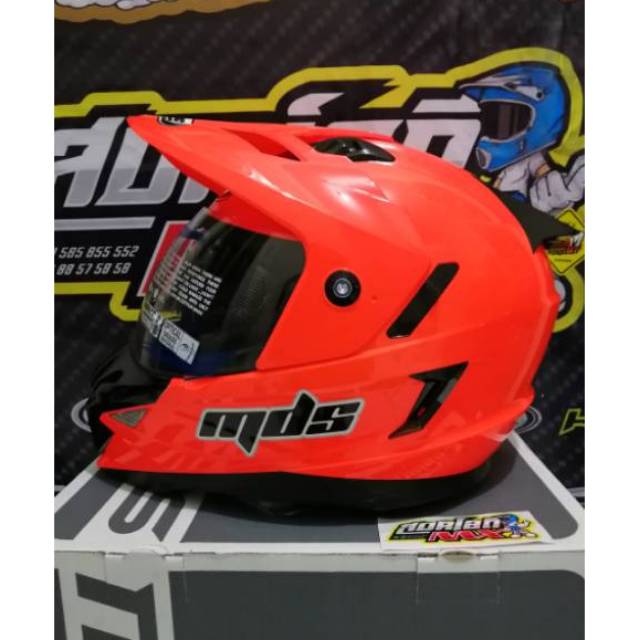 HELM MDS SUPERPRO RED FLUO DOUBLE VISOR HELM TOURING MDS ...