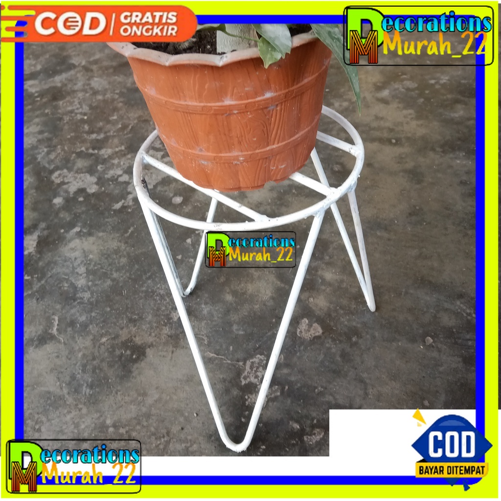 BS-04 bisa COD standing pot besi, penyangga pot tanaman (KODE-04)