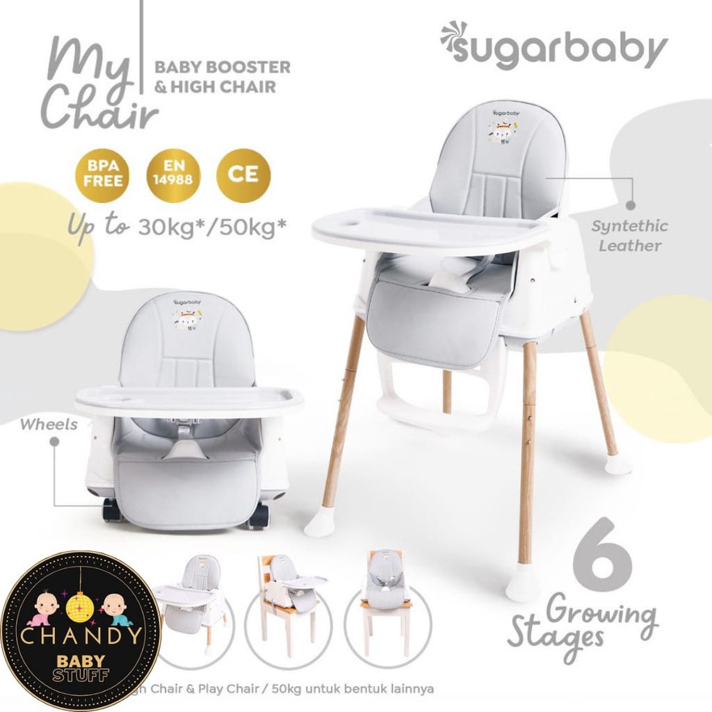 KURSI MAKAN BAYI SUGAR BABY HIGH CHAIR 6 STAGE