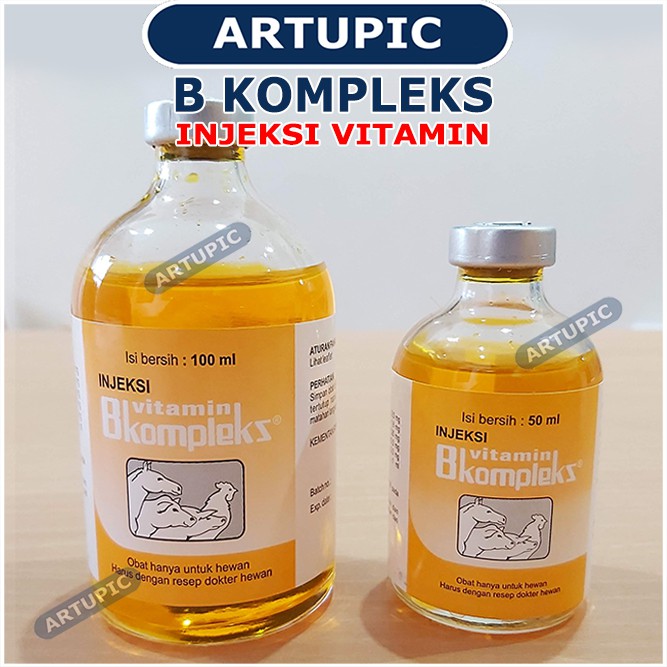 Injekvit B-plex 50 ml Injeksi Vitamin B Kompleks 50 ml Sapi Ayam Unggas Babi Kuda Kucing