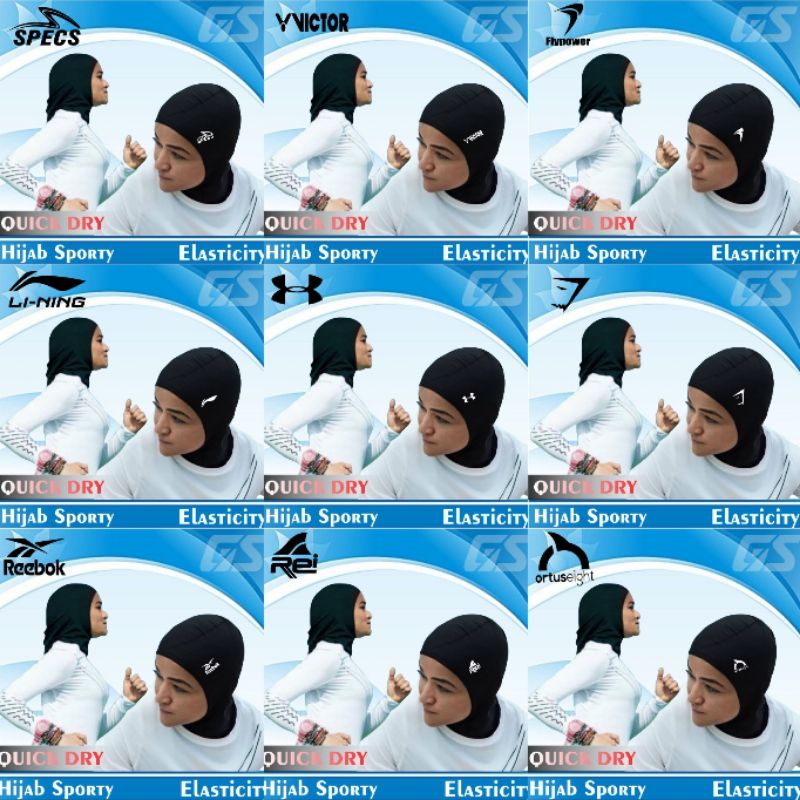 Hijab Instan Sporty Volly hijab renang jilbab senam pakaian renang muslimah topi renang