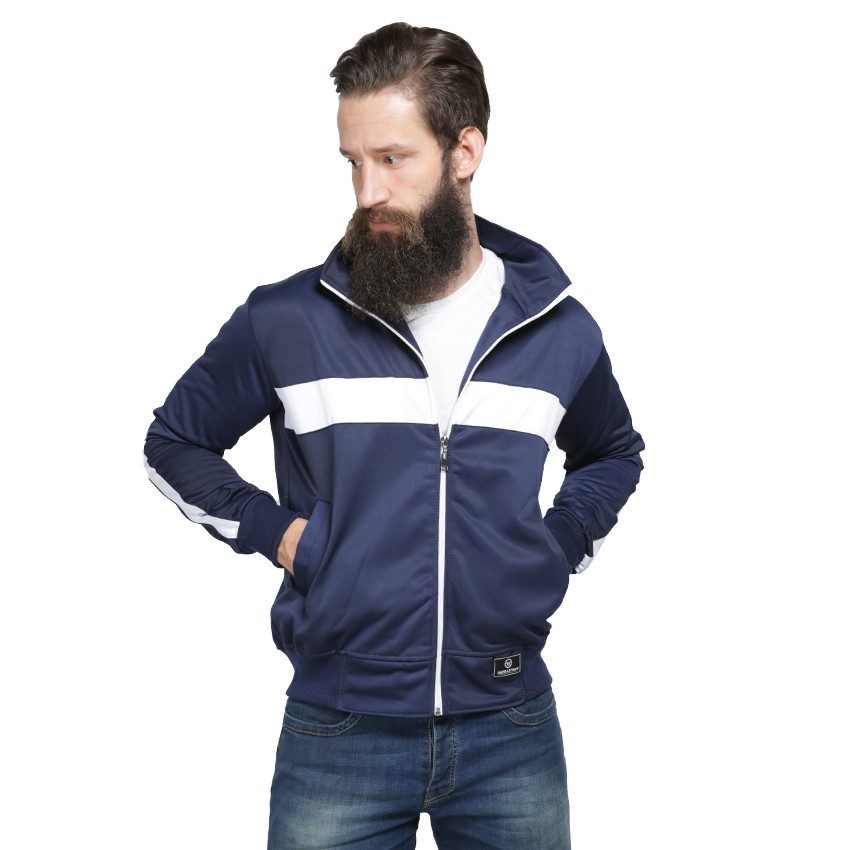 Jaket Pria Tracktop Casual Ultras Morsca Navy Putih Best Seller
