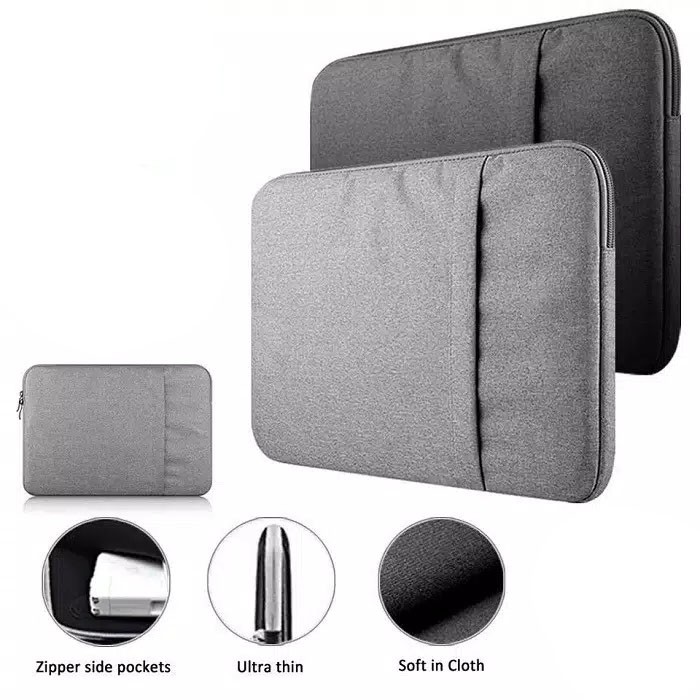 MEIMEISHOP TAS LAPTOP MACBOOK SOFTCASE SLEEVE CANVAS LOKAL Waterproof 14 inch