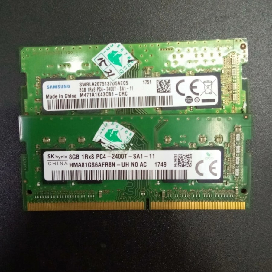Memory ram laptop sodim ddr4 8Gb 1Rx8 pc4-2400T samsung+skhynix original