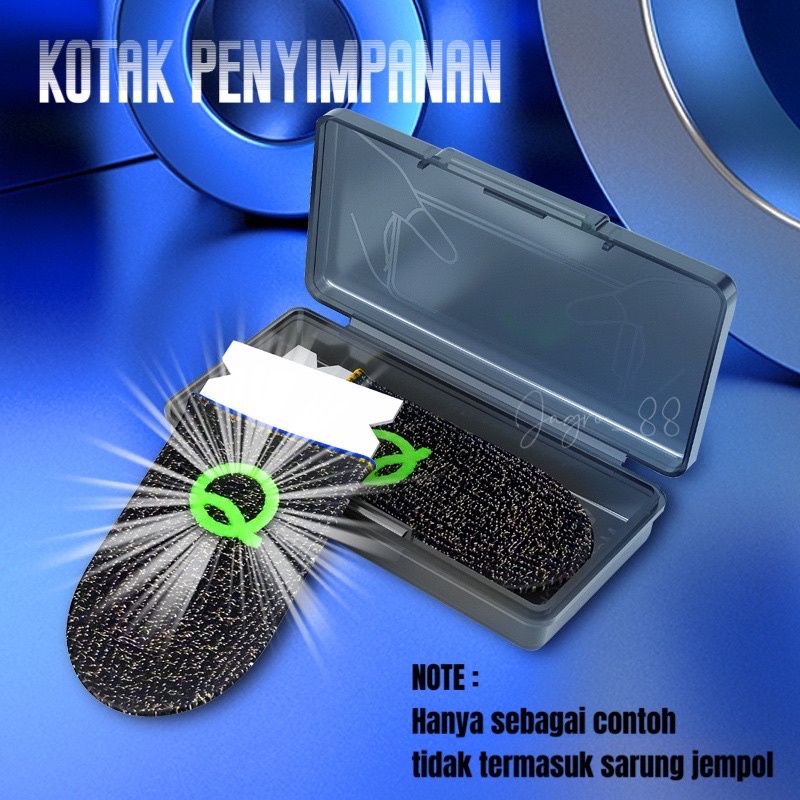 kotak penyimpanan sarung jempol gaming wadah penyimpanan sarung jari finger sleeve FF PUBG kotak penyimpanan serbaguna