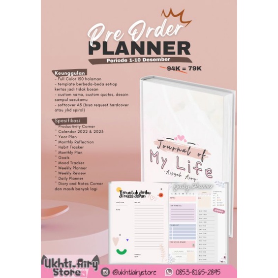 

BUKU /JURNAL MUSLIMAH PLANNER 2022