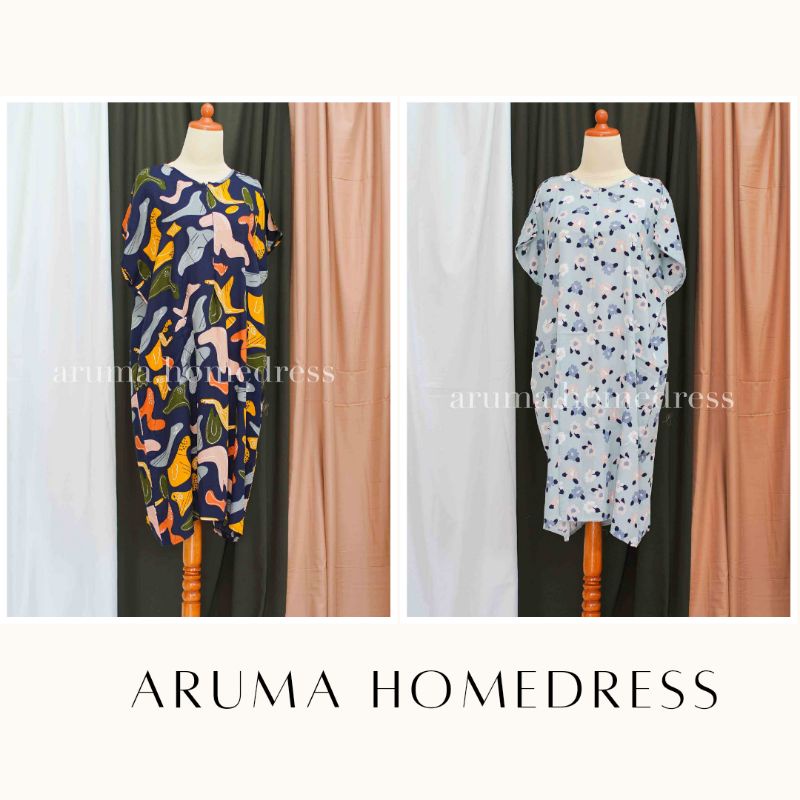 Daster Rayon Habel Premium Busui Selutut Lengan Pendek Motif Part 1